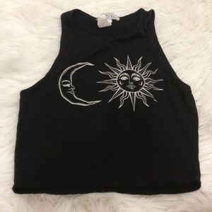 Black/white muscle tee